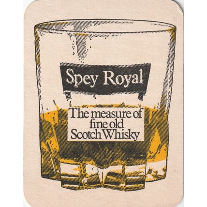 BEER MAT - ABINGTON BREWERY - SPEY ROYAL - (Cat No 001) - (1984)