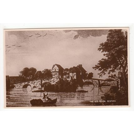 The Old Prison Bedford Postcard RP Bedfordshire