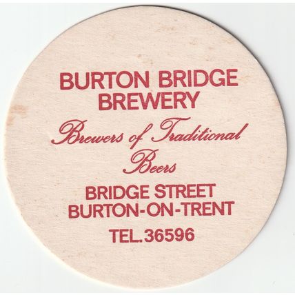 BEER MAT - BURTON BRIDGE BREWERY - TRADITIONAL BEERS - (Cat No 001) - (1982)