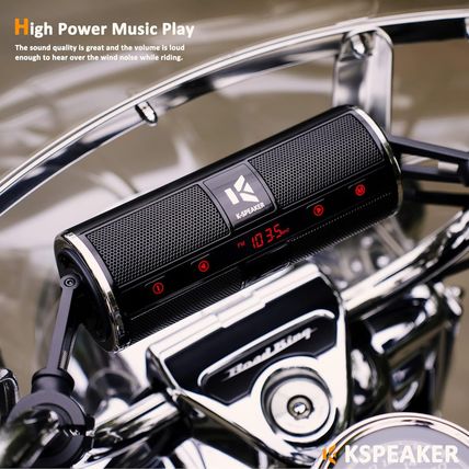Motorcycle Speakers Bluetooth Waterproof Radio Audio System Built-In Amplifier,