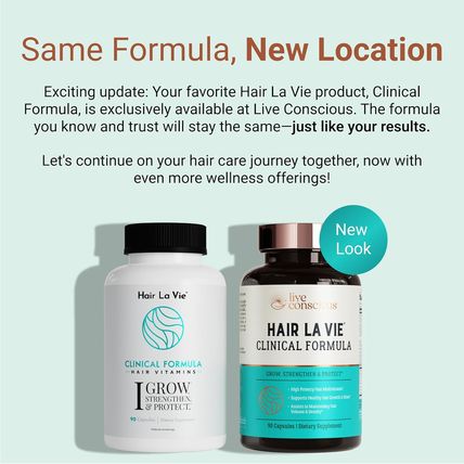 Hair La Vie Live Conscious Clinical Formula Hair Growth Vitamins for Women and M