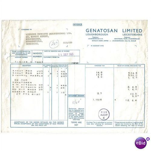 1963 GENATOSAN LTD LOUGHBOROUGH LEICESTERSHIRE 7003