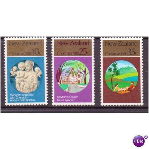 New Zealand stamps christmas 1980 mnh