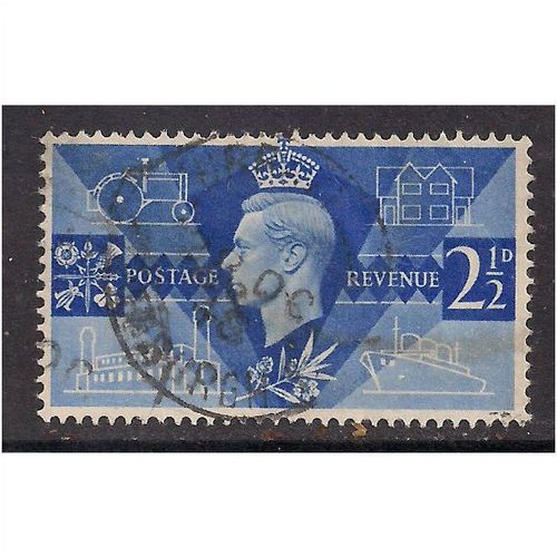 GB 1946 KGV1 2 1/2d Ultramarine Peace SG 491.(G842 )