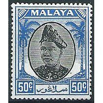 Selangor 1949 SG107 50c Black & Blue Mounted Mint .. ..