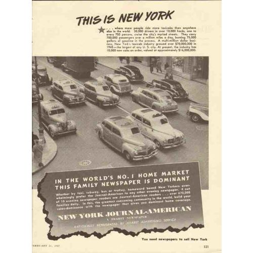 ny journal american 1947 home market family newspaper media vintage ad