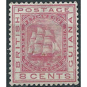 British Guiana 1882 SG174 8c Rose Wmk Crown CA Unmounted Mint ....