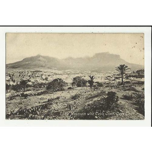 South Africa CAPE TOWN Table Mountain & Table Cloth Postcard by Valentine