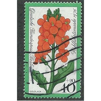 BERLIN -1976 40pf+20 'HUMANITARIAN FUNDS- GARDEN FLOWERS' FINE USED (EBID44-812)