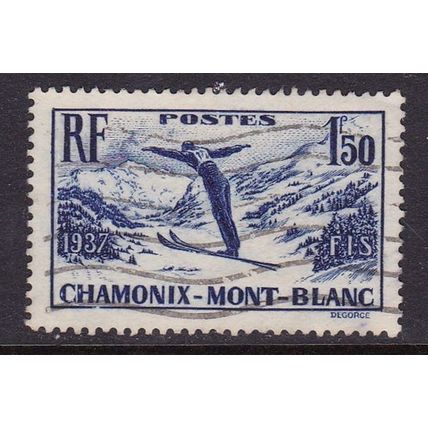 FRANCE 1937 SKIING WEEK MONT BLANC USED SG567