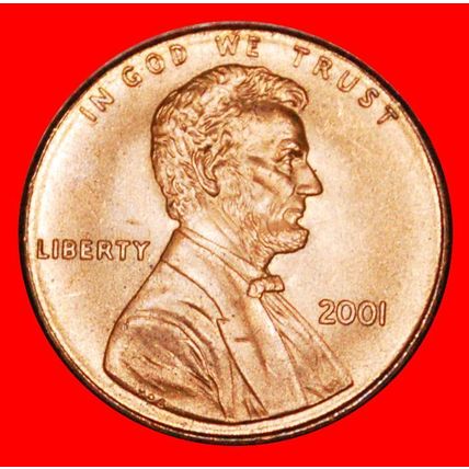 MEMORIAL (1982-2008): USA ★ 1 CENT 2001 LINCOLN (1809-1865)★LOW START★NO RESERVE