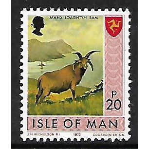 ISLE OF MAN 1973 20p MANX LOAGHTYN RAM SG 31 M MINT