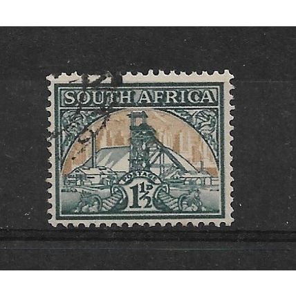 SouthAfrica.SG87 1 1/2d Gold Mine.English Print.Fine Used.Sept21d