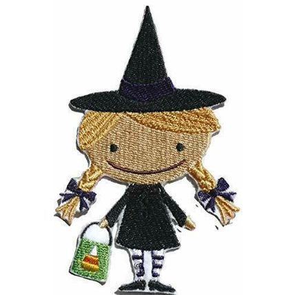 Happy Halloween [Boo Crew Witch ] Embroidered Iron on/Sew Patch [6.85x4.36]