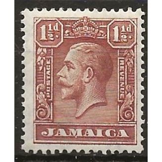 Jamaica 1916 SG59 1 1/2d Brown Orange Mounted Mint ..