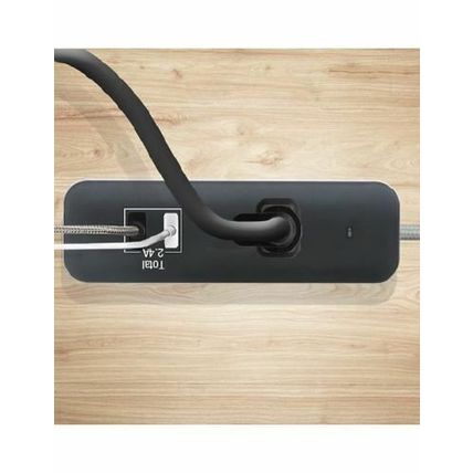 6ft. Xtreme 2 USB - 1 Outlet - Power Strip - Fabric Cord - Black