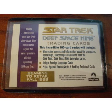 1993, Skybox, Rare Promo Header Card Ad, DEEP SPACE NINE