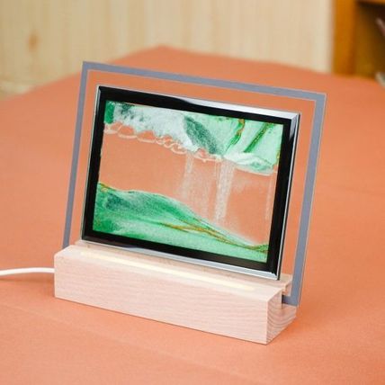 Moodscape Green Sand Picture with USB Night Light 15.5 CM Home Decor