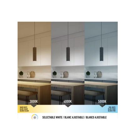 Artika Cosmic 13.5-Watt 1 Light Black Modern 3 CCT Integrated LED Mini Pendant