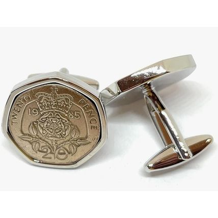Premium 1985 British 20p Coin cufflinks 40th Birthday or Anniversary HT SLV