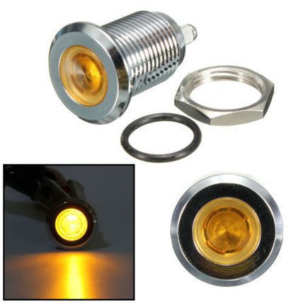 16mm Metal Indicator Dash Light Lamp Terminal Screw Panel Car Boat 12V-24V LED..