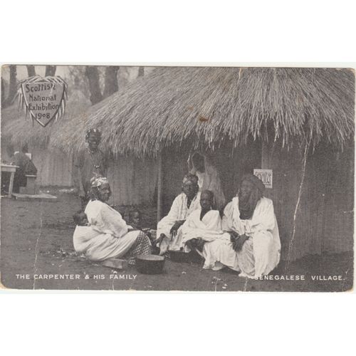 Scottish National Exhibition 1908, Senegalese Village, Carpenter & Family