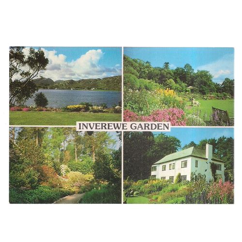 INVEREWE GARDENS, POOLEWE vintage postcard unused multi-view J.Arthur Dixon =
