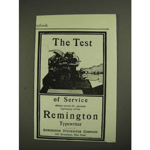 1903 Remington Typewriter Ad - The Test