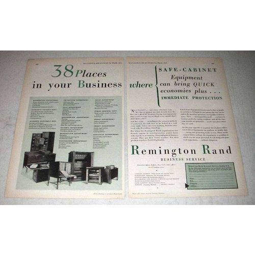 1931 Remington Rand Safe-Cabinet Equipment Ad