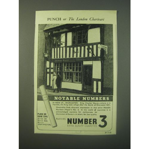 1940 Players Number 3 Cigarettes Ad - Notable Numbers