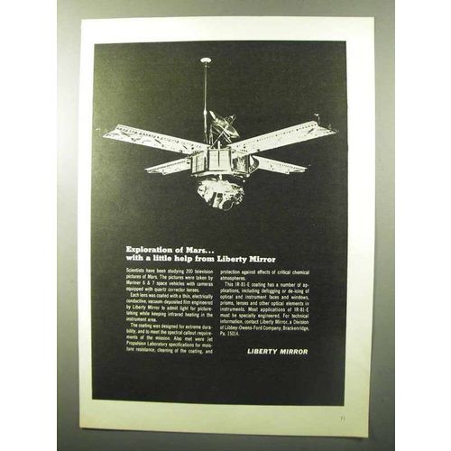 1970 Liberty Mirror Ad - Exploration of Mars
