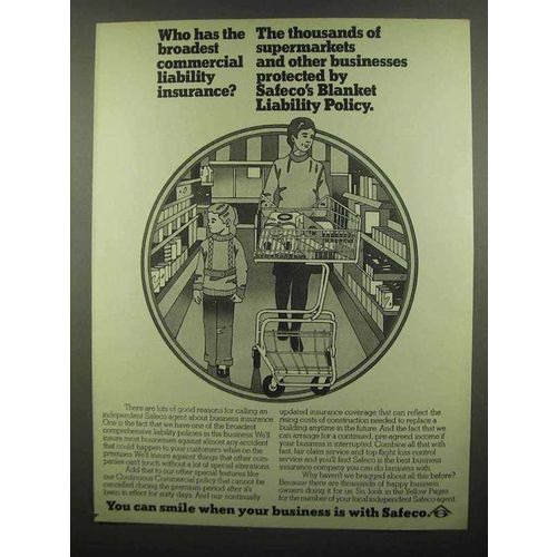 1974 Safeco Insurance Ad - Commercial Liability