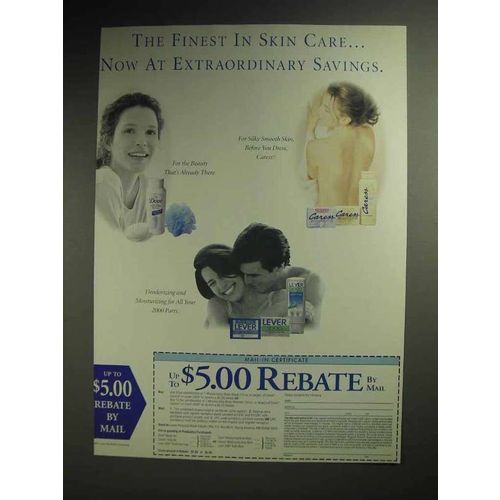 1997 Dove, Lever 2000, Caress Soap Ad - Skin Care