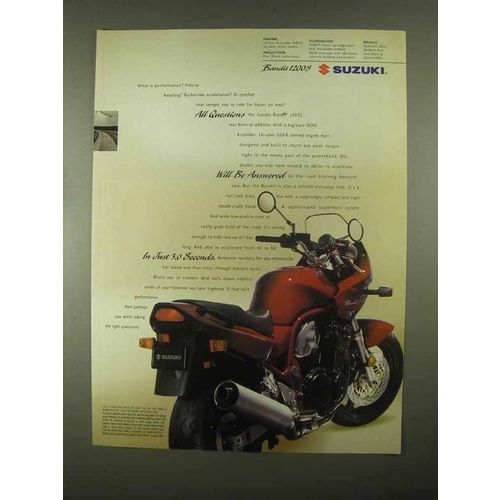 1997 Suzuki Bandit 1200S Motorcycle Ad - All Questions