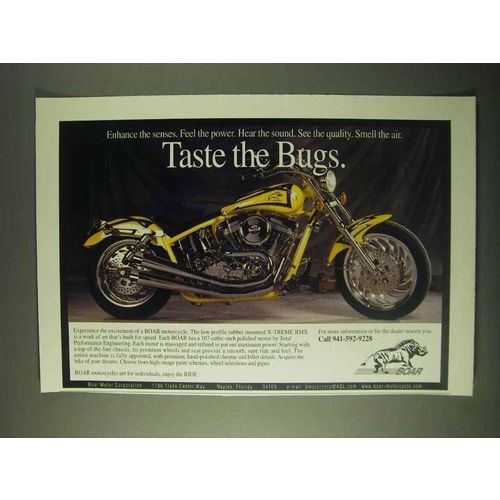 2000 Boar X-Treme RMX Motorcycle Ad - Taste the Bugs