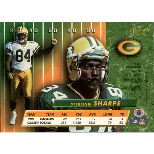 1992 Ultra Football Sterling Sharpe #136