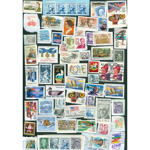 United States. Lot + 65 Stamp On Paper,Used. Modern-Recent Issues