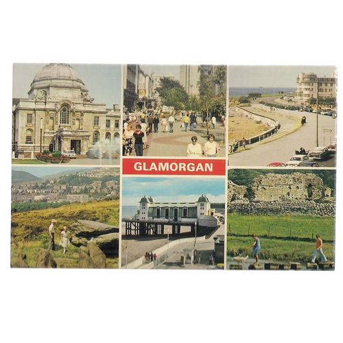 multiview, GLAMORGAN, WALES. unused vintage postcard by Dennis =