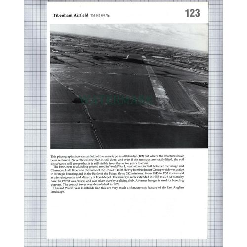 (8643) Foulsham Airfield Wood Norton / Tibenham Norfolk - 1980s Print / Cutting