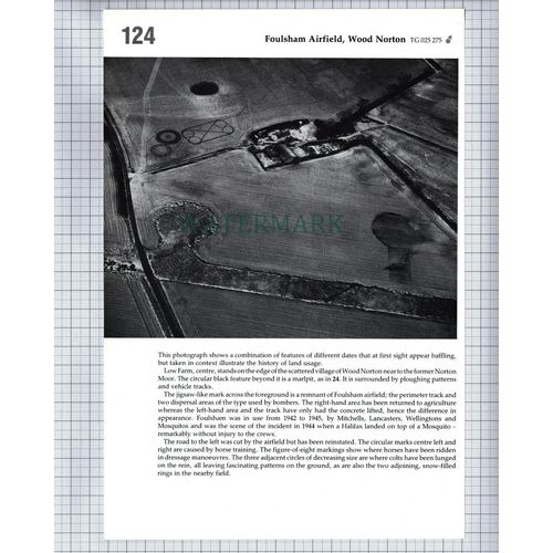 (8643) Foulsham Airfield Wood Norton / Tibenham Norfolk - 1980s Print / Cutting