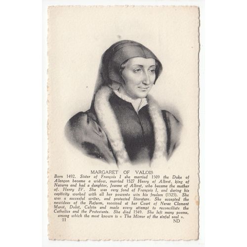 Margaret of Valois Postcard French Royalty