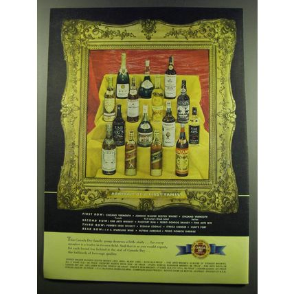 1949 Canada Dry Wines and Liquors Ad - Portrait of a First Family