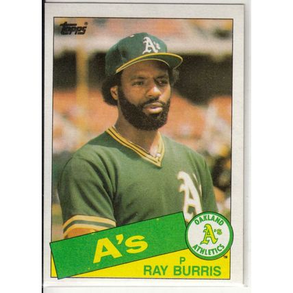 1985 Topps Baseball card 758 Ray Burris