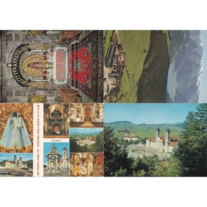 Einsiedeln Monastry Kloster Interior 4x Swiss Religious Postcard s