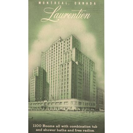 Radio's at Laurentian Hotel Montreal Canada Old Official Antique Postcard