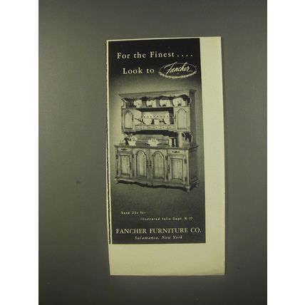 1956 Fancher Furniture Advertisement