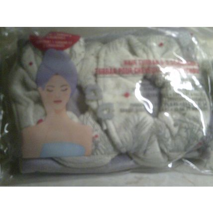 Hair Turban and 2 Scrunchies for after bath/shower NEW