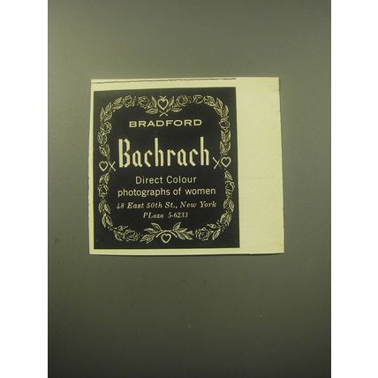 1959 Bachrach Photography Ad - Bradford Bachrach direct colour photographs