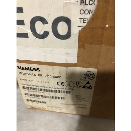New SIEMENS 6SE9521-8CC40,DR AC 6SE95 230V 3PH 5HP 15.2A,6SE9-521-8CC40,FC