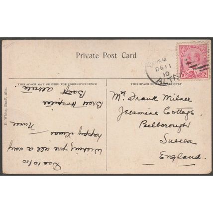 Brett Hospital, Banff, Alberta, 1910 - D White Postcard